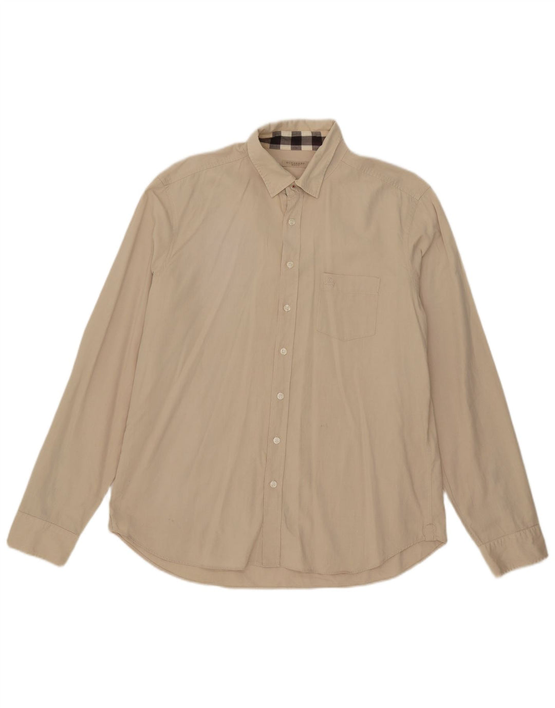 Burberry Mens Shirt XL Beige Cotton