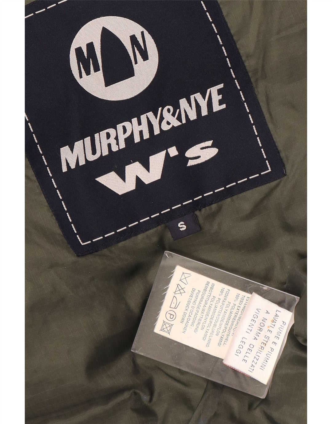 MURPHY & NYE Mens Oversized Padded Jacket UK 36 Small Black Polyamide