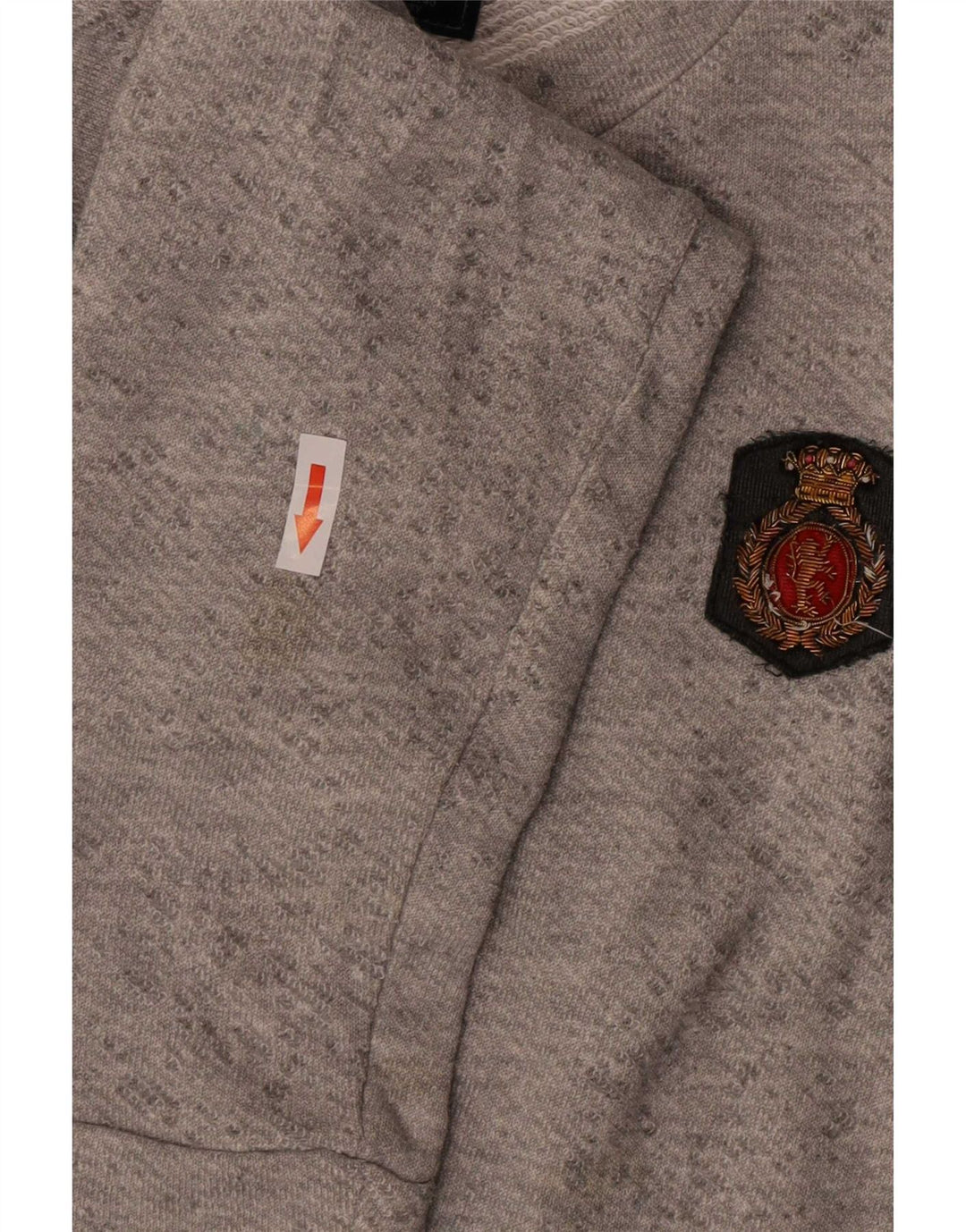 Zara Mens Sweatshirt Jumper Large Grey Flecked Polyester