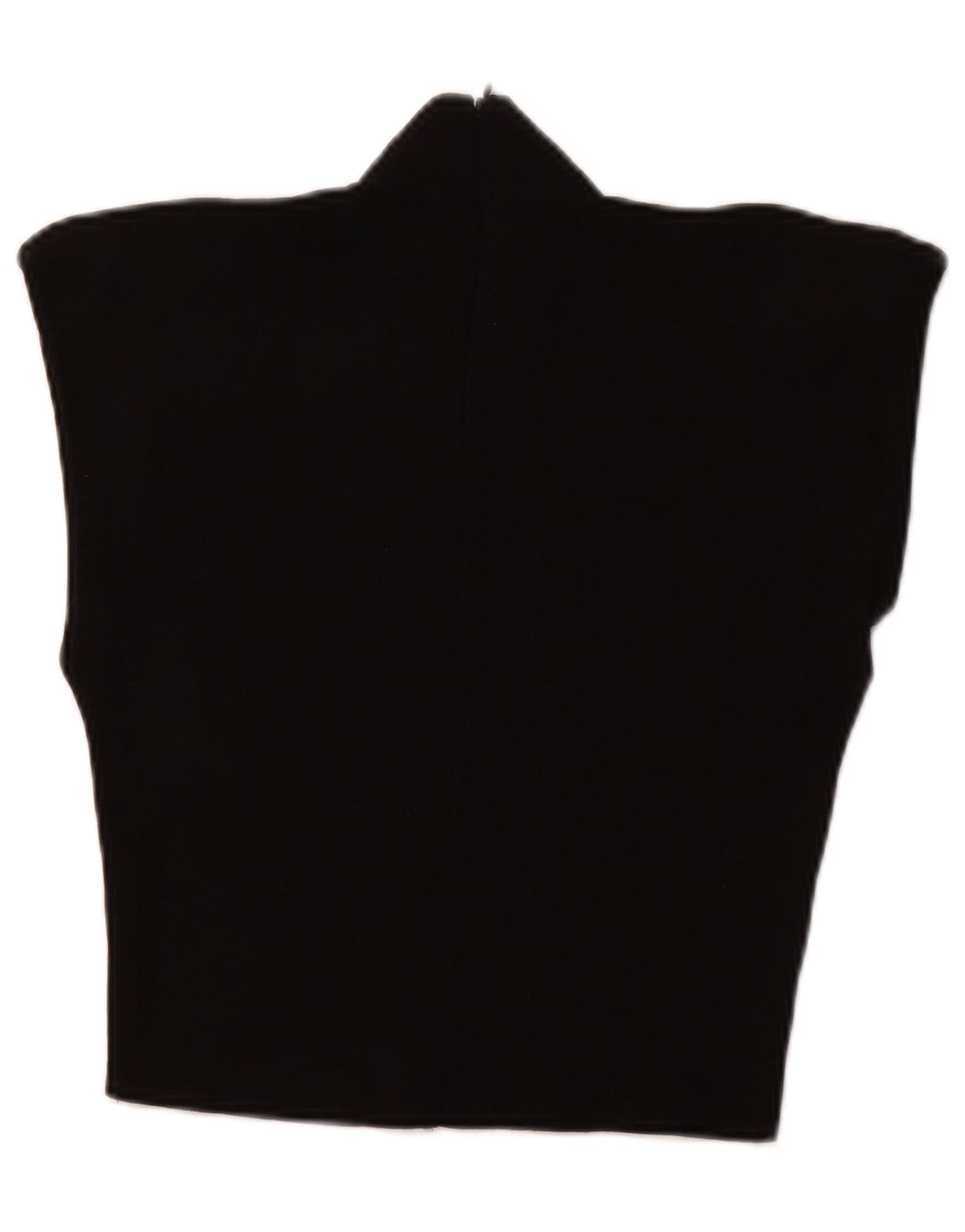 ZARA Womens Crop Turtle Neck Jumper Sweater UK 12 Medium Black