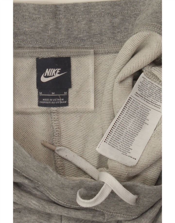 NIKE Womens Tracksuit Trousers Joggers UK 14 Medium  Grey Cotton