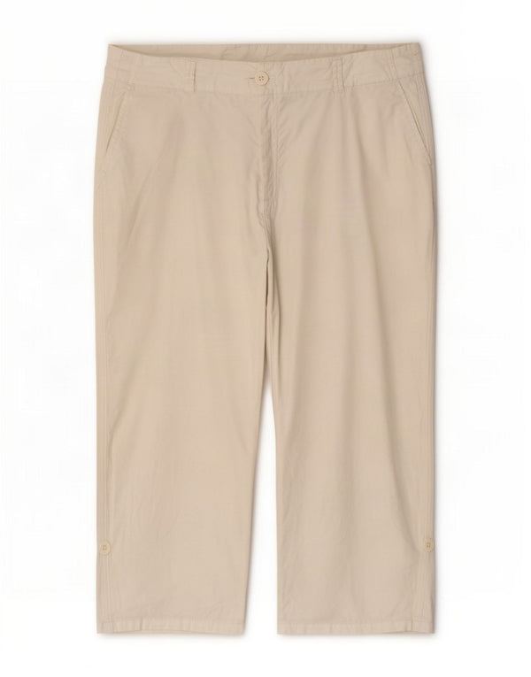 Marks & Spencer Womens Straight Capri Trousers UK 16 Large W40 L20 White