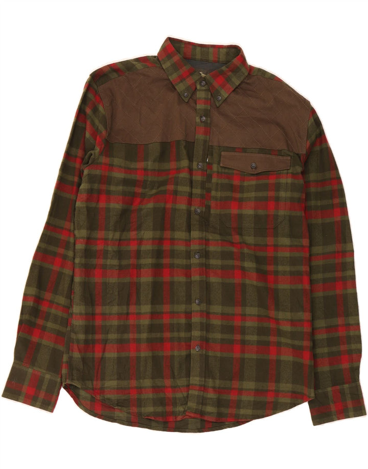 PARFORCE Mens Flannel Shirt Large Green Check Cotton Vintage Parforce and Second-Hand Parforce from Messina Hembry 