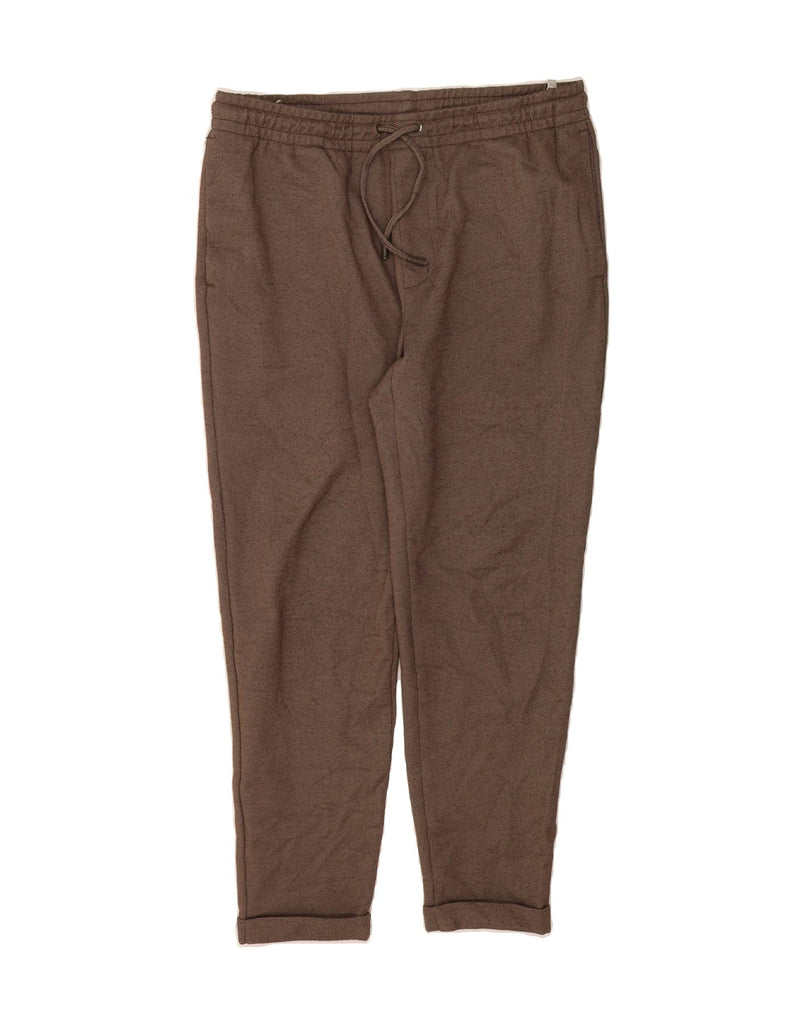 ZARA Mens Tracksuit Trousers Joggers Large  Brown Check Polyester Vintage Zara and Second-Hand Zara from Messina Hembry 