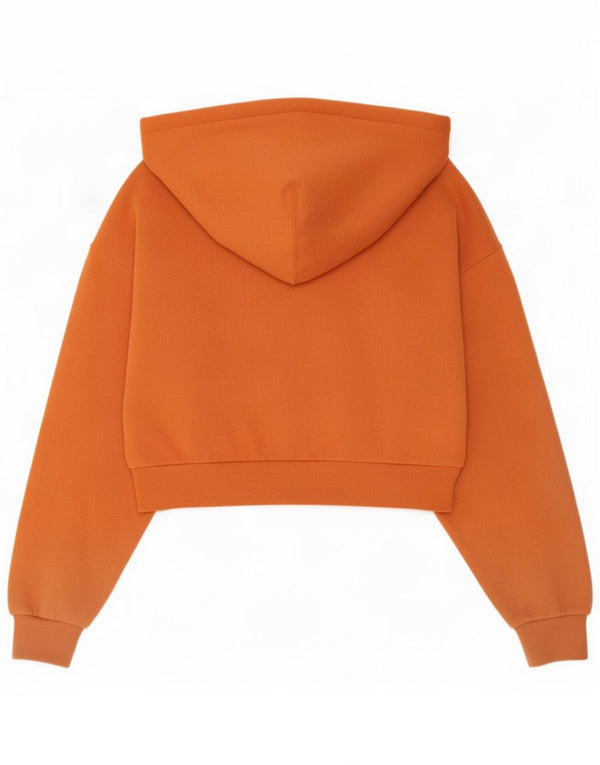 Levi's Womens Loose Fit Crop Hoodie Jumper UK 14 Medium Orange