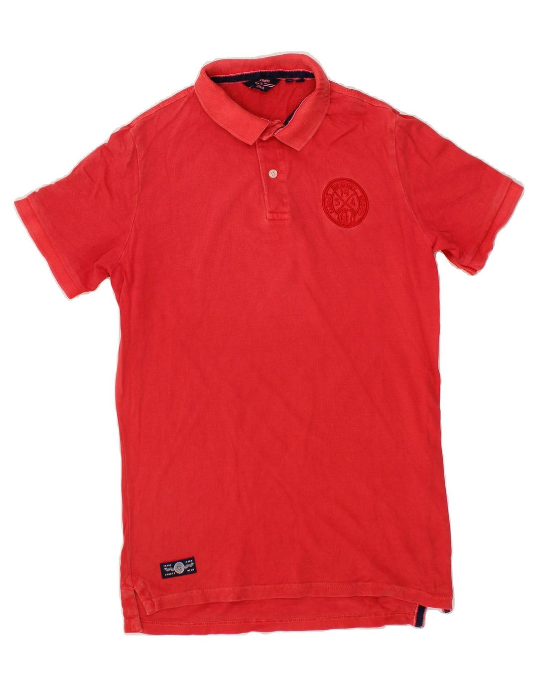 SUPERDRY Mens Polo Shirt Small Red Cotton Vintage Superdry and Second-Hand Superdry from Messina Hembry 