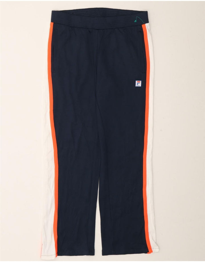 FILA Mens Tracksuit Trousers Small  Navy Blue Colourblock Polyester Vintage Fila and Second-Hand Fila from Messina Hembry 
