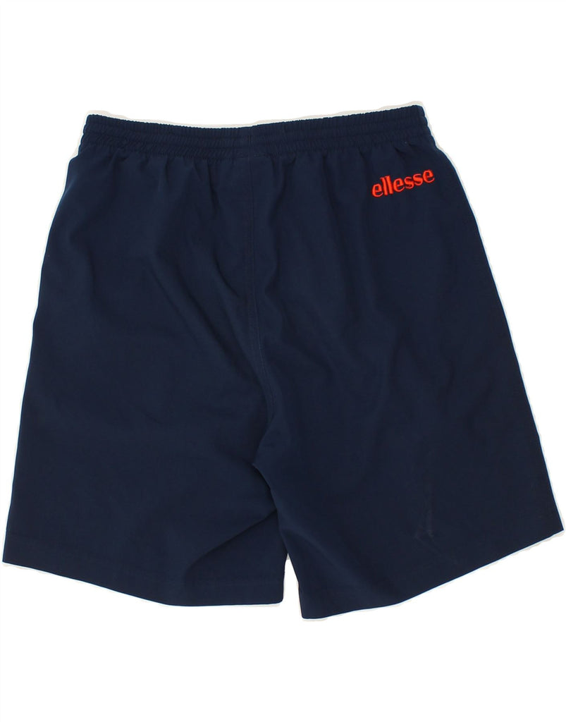 ELLESSE Boys Graphic Sport Shorts 13-14 Years Navy Blue Colourblock | Vintage Ellesse | Thrift | Second-Hand Ellesse | Used Clothing | Messina Hembry 