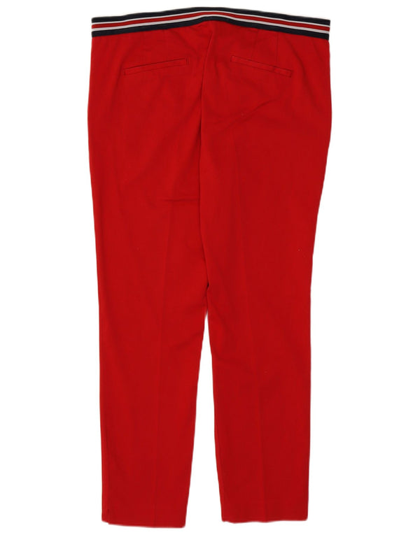 Zara Womens Slim Chino Trousers XL W32 L27 Red