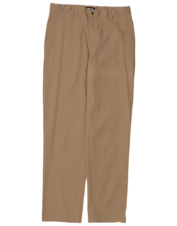 Lands End Boys Straight Chino Trousers 15-16 Years W30 L31 Beige Cotton