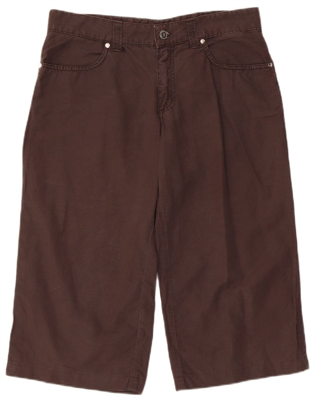 TRUSSARDI Mens Bermuda Shorts W28 Small Brown Cotton