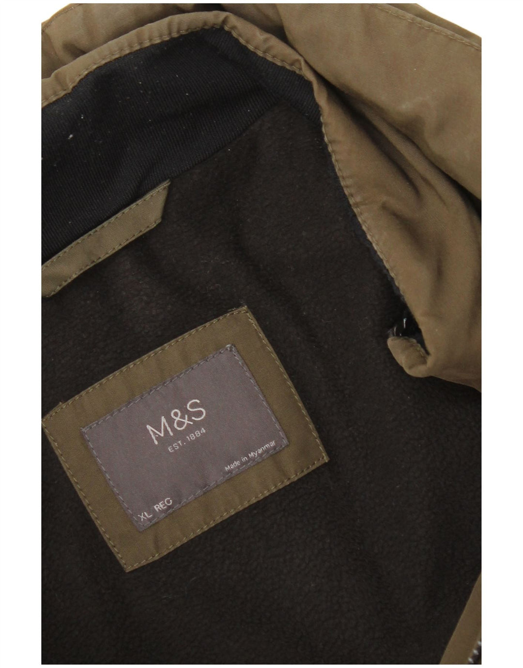 Marks & Spencer Mens Hooded Utility Jacket UK 42 XL Khaki