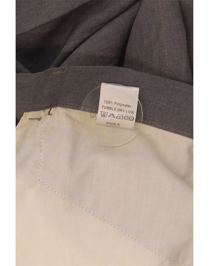 Farah Mens Straight Casual Trousers W32 L31 Grey Polyester