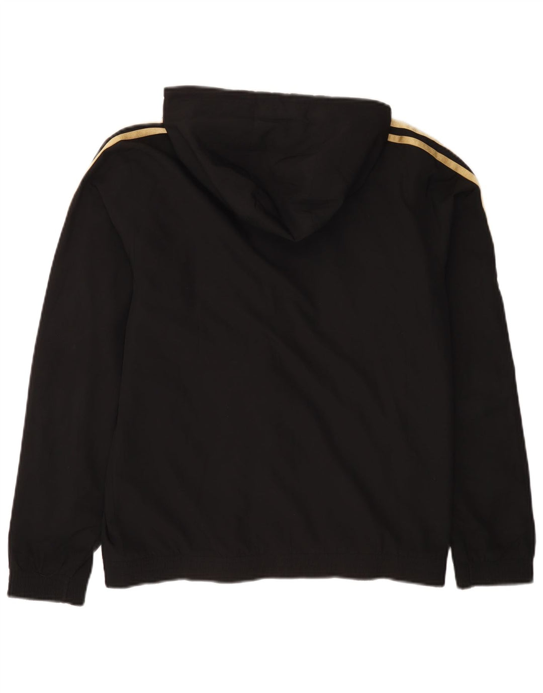 ADIDAS Mens Zip Hoodie Sweater XS Black Striped Polyester