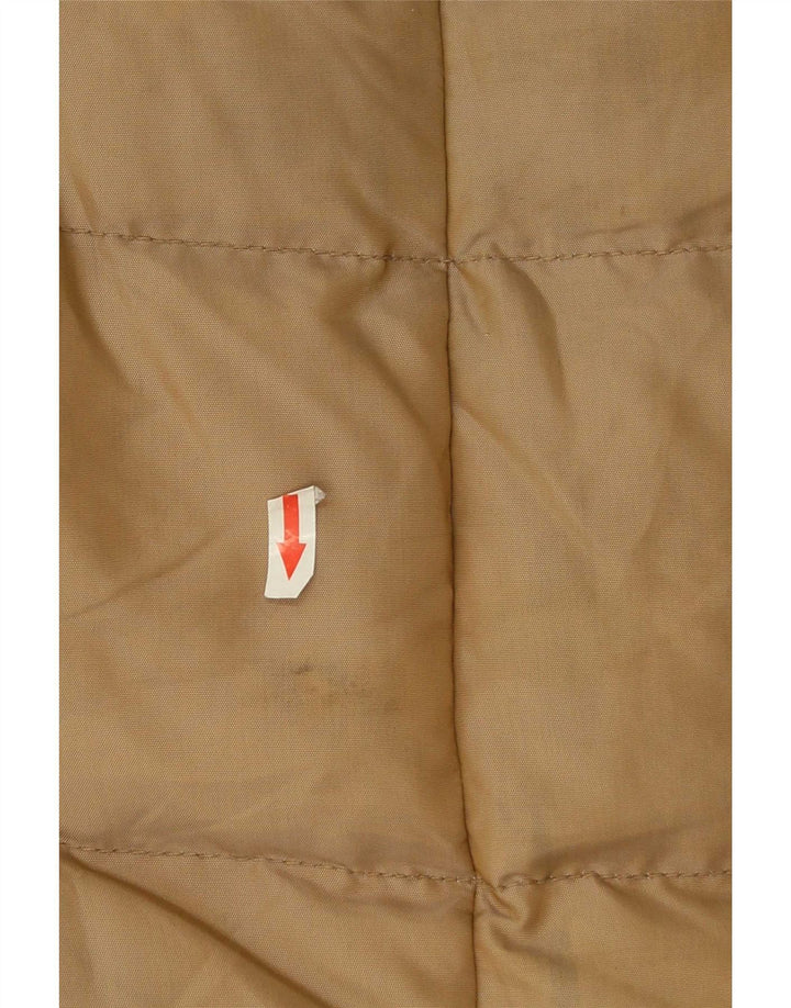 Zara Womens Padded Coat UK 10 Small Brown Nylon