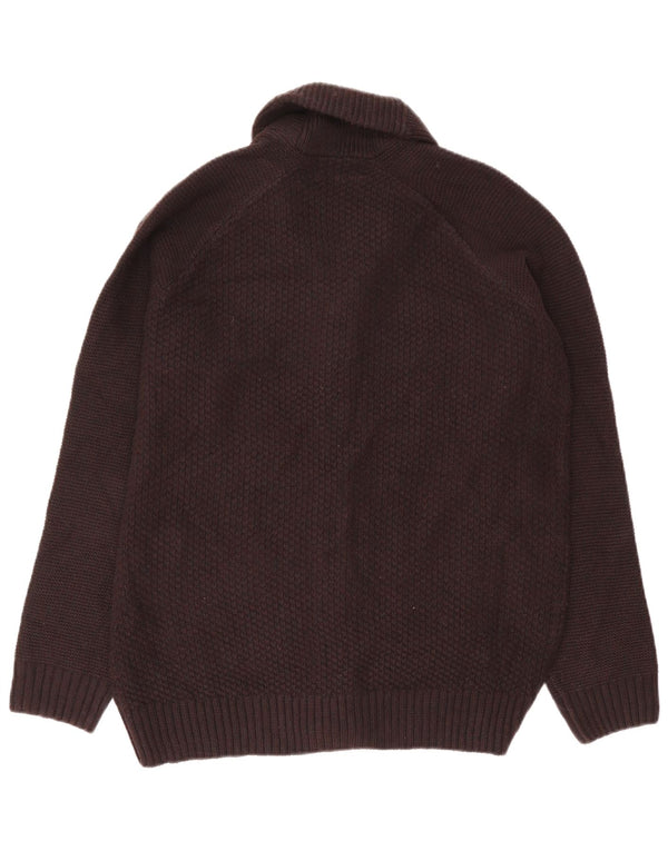 Marks & Spencer Mens Cardigan Sweater Large Brown Acrylic