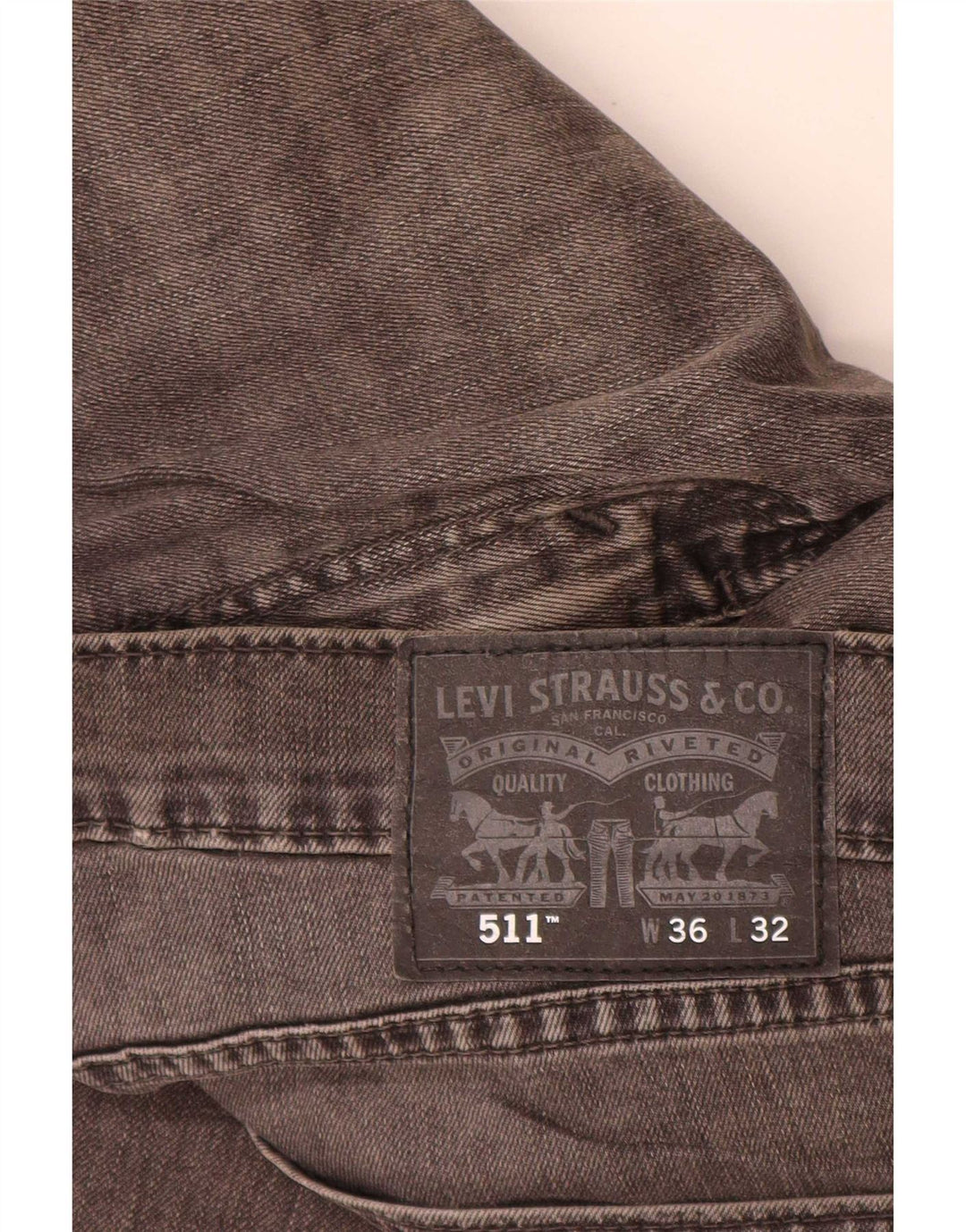Levi's Mens 511 Slim Jeans W36 L32 Grey Cotton