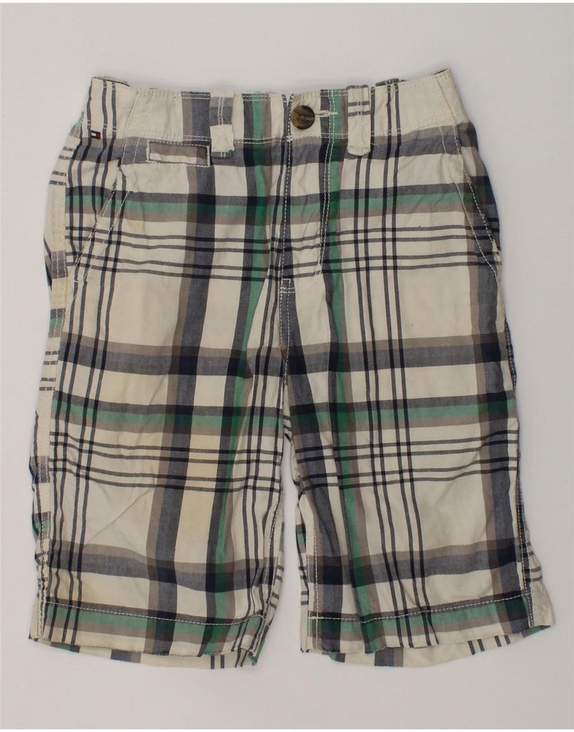 TOMMY HILFIGER Boys Chino Shorts 9-10 Years W26 Multicoloured Check Cotton | Vintage Tommy Hilfiger | Thrift | Second-Hand Tommy Hilfiger | Used Clothing | Messina Hembry 