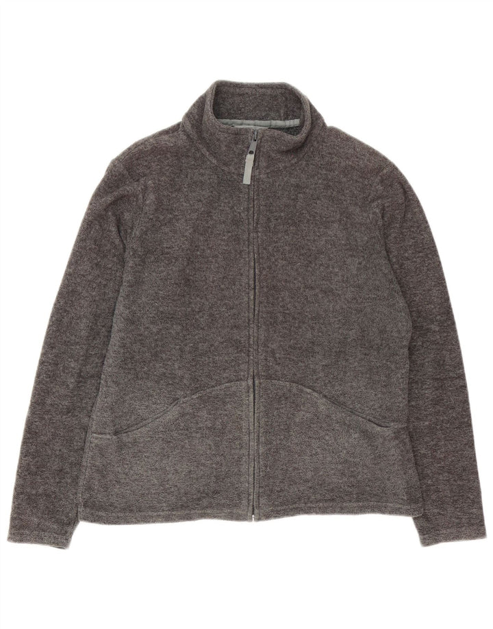 Marks & Spencer Womens Fleece Jacket UK 16 Large Grey Polyester