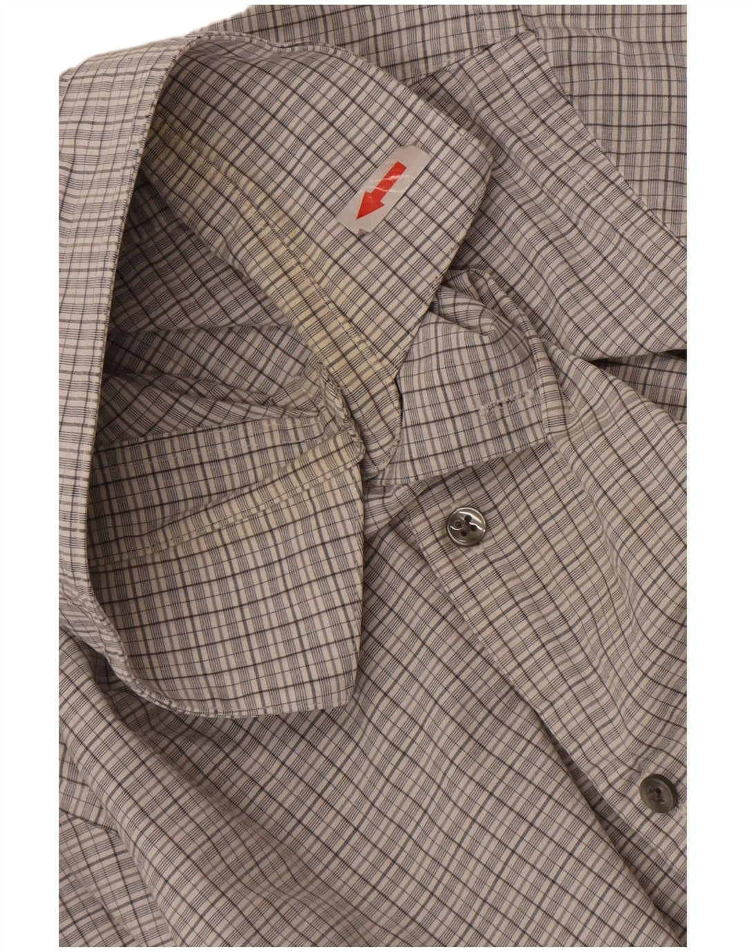 Calvin Klein Mens Slim Fit Shirt Size 15 1/2 Medium Grey Check
