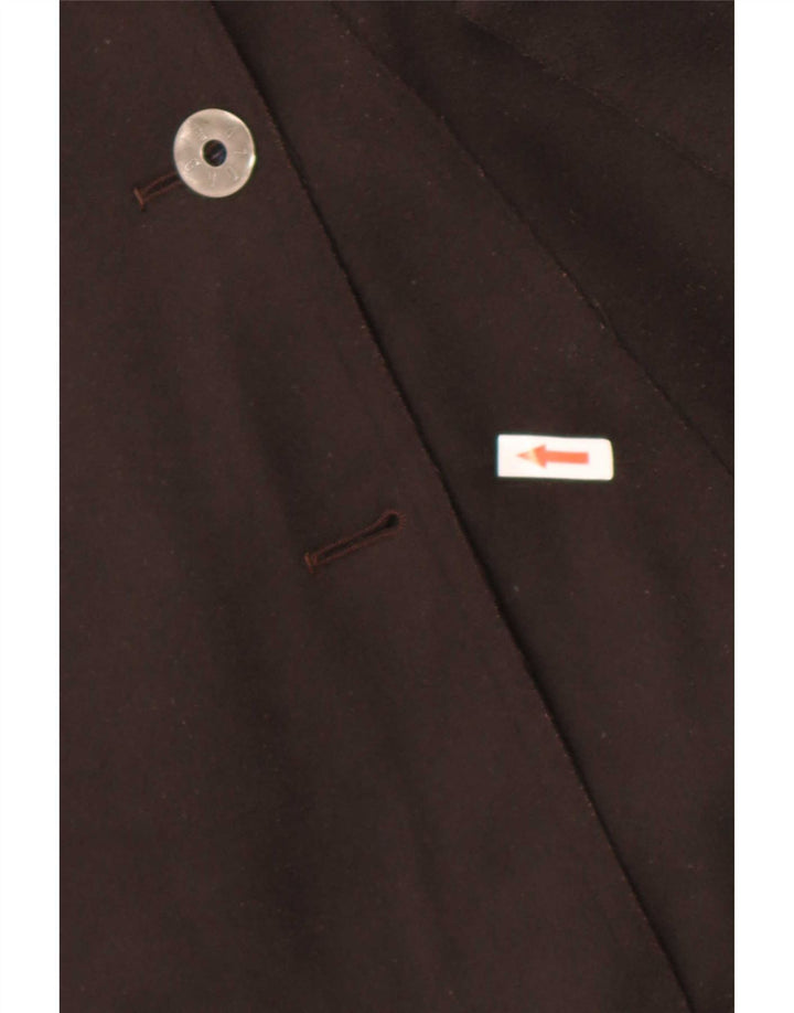 Dondup Womens Pea Coat IT 46 Large Brown Wool