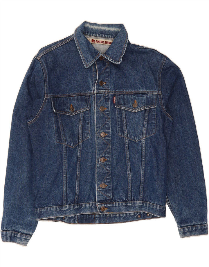 AMERICANINO Mens Denim Jacket UK 36 Small Blue Vintage Americanino and Second-Hand Americanino from Messina Hembry 