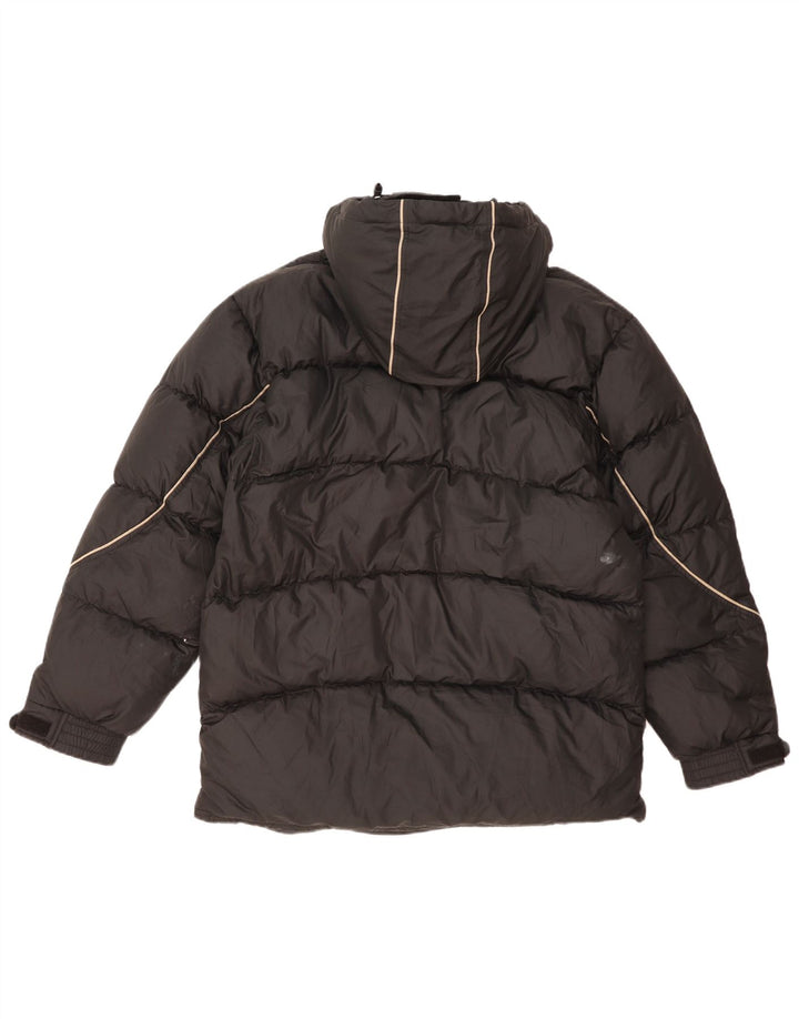 Nike Mens Hooded Padded Jacket UK 38 Medium Black Polyester