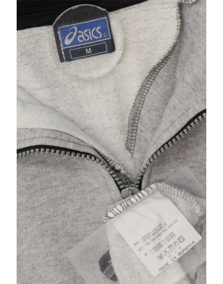 Asics Mens Loose Fit Graphic Sweatshirt Jumper Medium Grey Colourblock