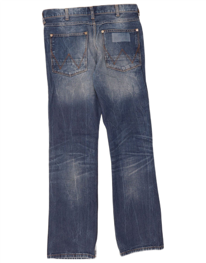 WRANGLER Mens Ace Straight Jeans W31 L32 Blue Cotton