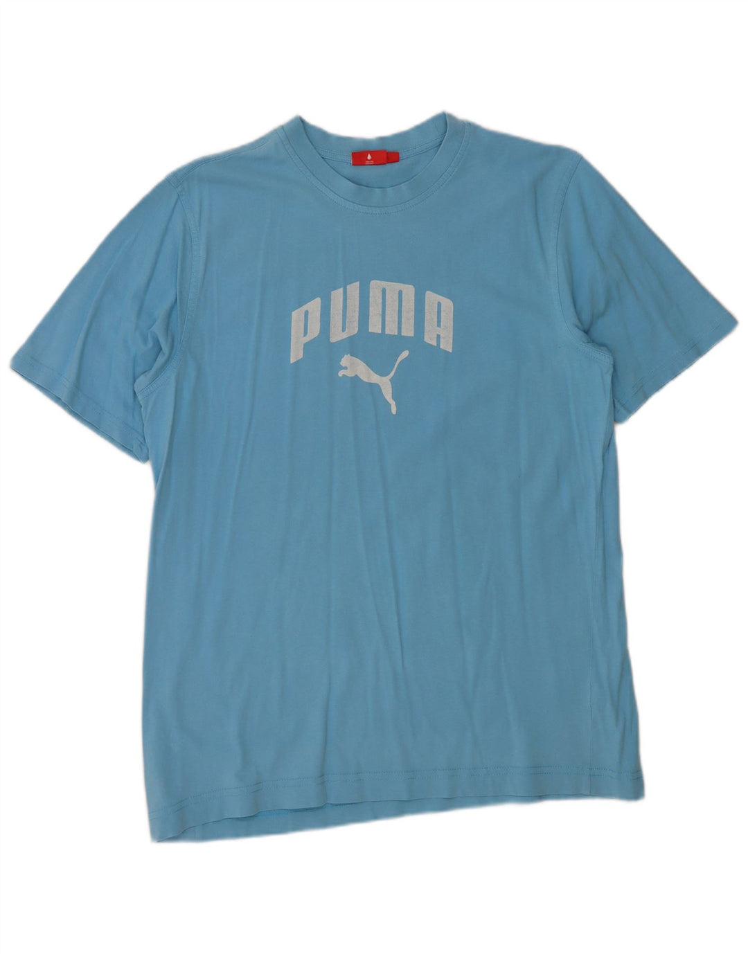PUMA Mens Graphic T-Shirt Top Large Blue Cotton