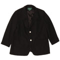 Ralph Lauren Womens 2 Button Blazer Jacket US 14 XL Black Wool
