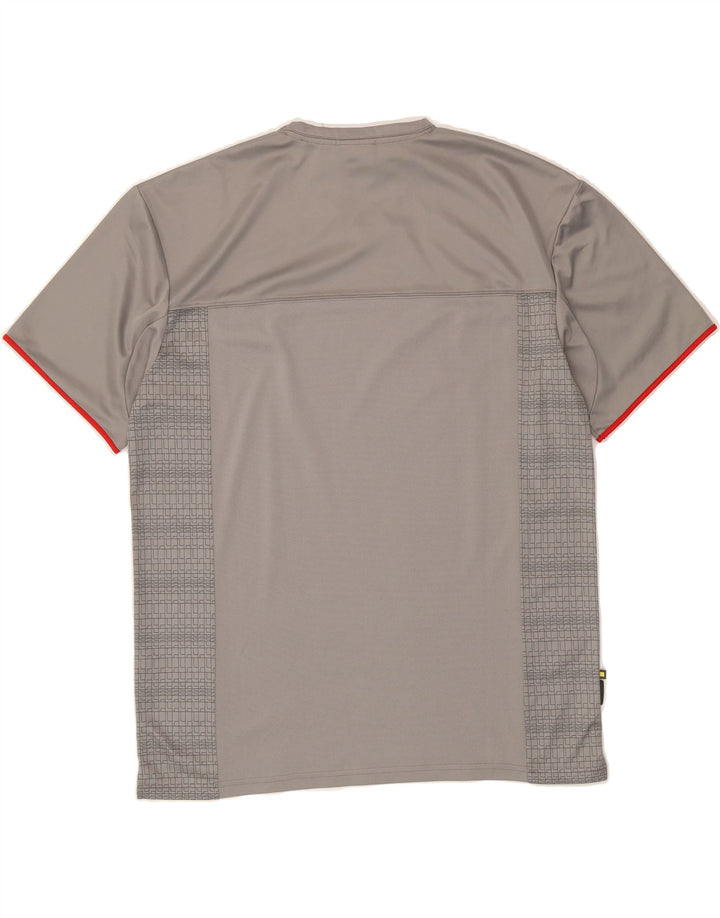 REEBOK Mens T-Shirt Top Large Grey Check Polyester Vintage Reebok and Second-Hand Reebok from Messina Hembry 