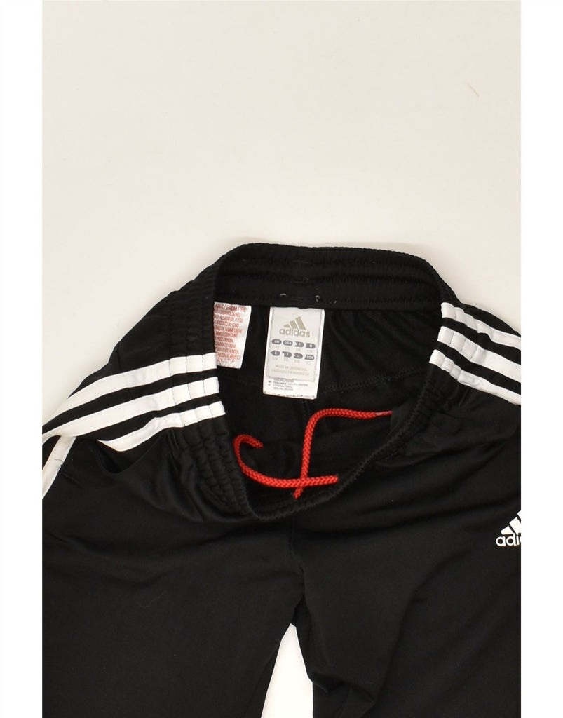 ADIDAS Boys Tracksuit Trousers 7-8 Years Black Polyester | Vintage Adidas | Thrift | Second-Hand Adidas | Used Clothing | Messina Hembry 