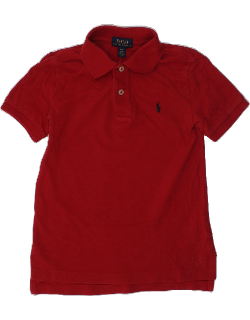 POLO RALPH LAUREN Boys Polo Shirt 3-4 Years Red Cotton | Vintage Polo Ralph Lauren | Thrift | Second-Hand Polo Ralph Lauren | Used Clothing | Messina Hembry 
