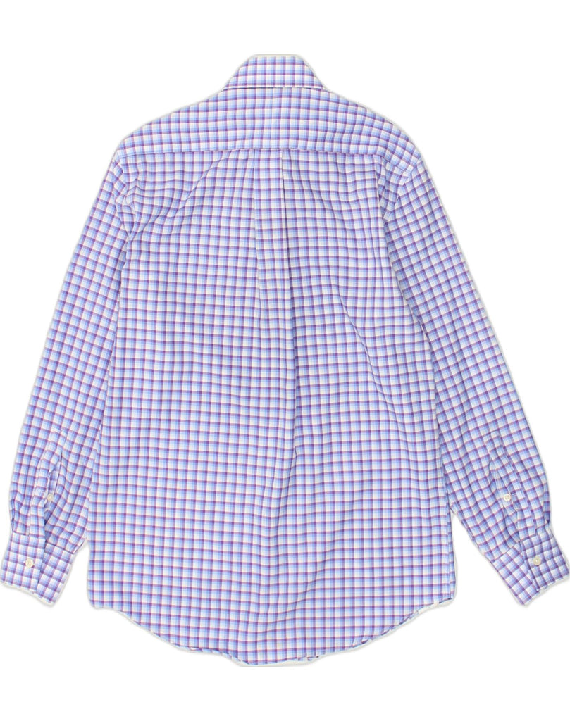 MICHAEL KORS Mens Shirt Size 15 Medium Blue Check Cotton | Vintage Michael Kors | Thrift | Second-Hand Michael Kors | Used Clothing | Messina Hembry 