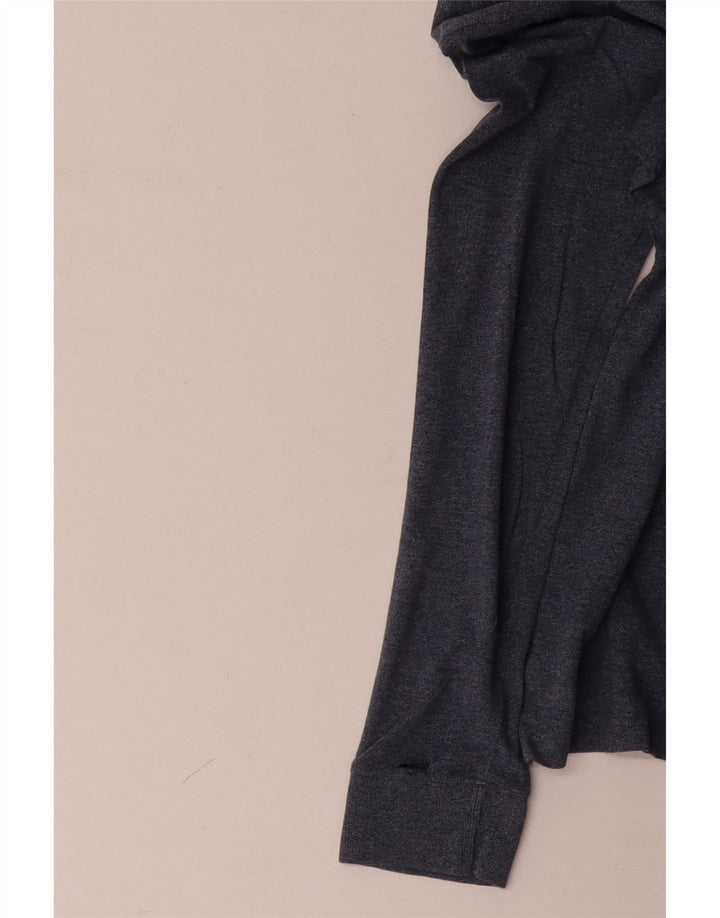 MASSIMO DUTTI Mens Long Sleeve Polo Shirt Medium Grey