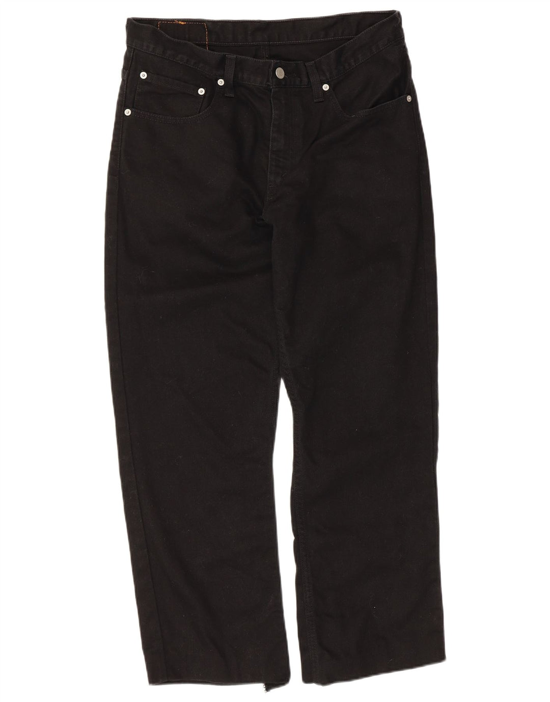 Levi's Mens 752 Straight Jeans W34 L26 Black Cotton