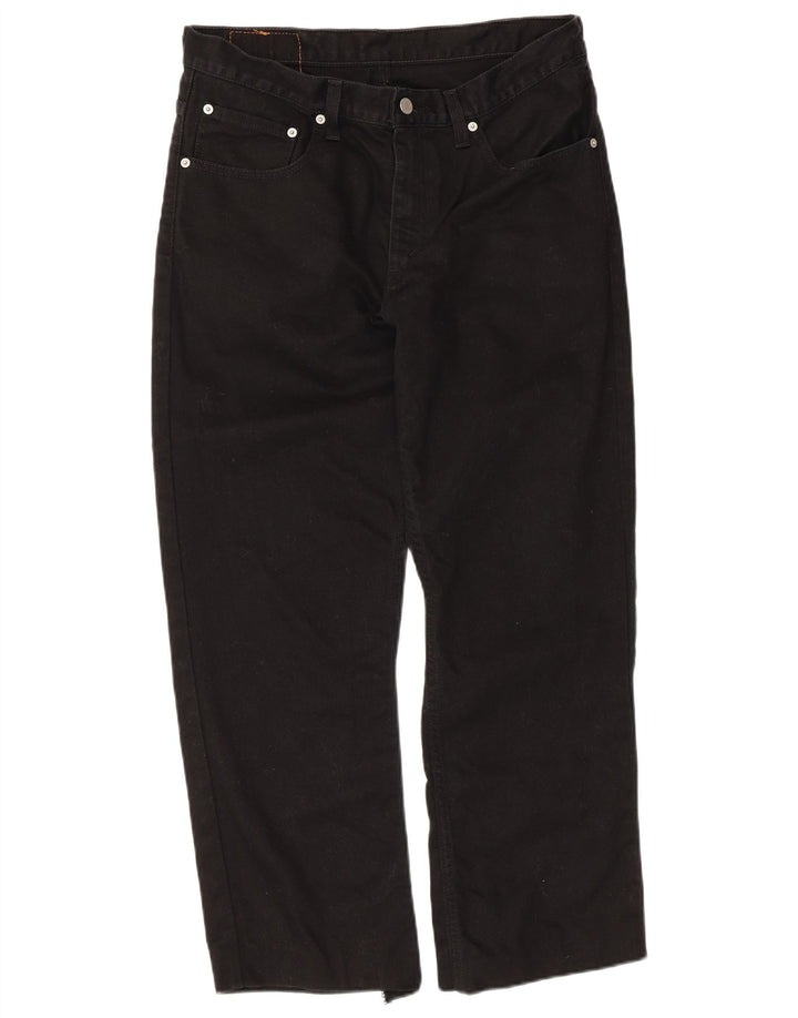 Levi's Mens 752 Straight Jeans W34 L26 Black Cotton