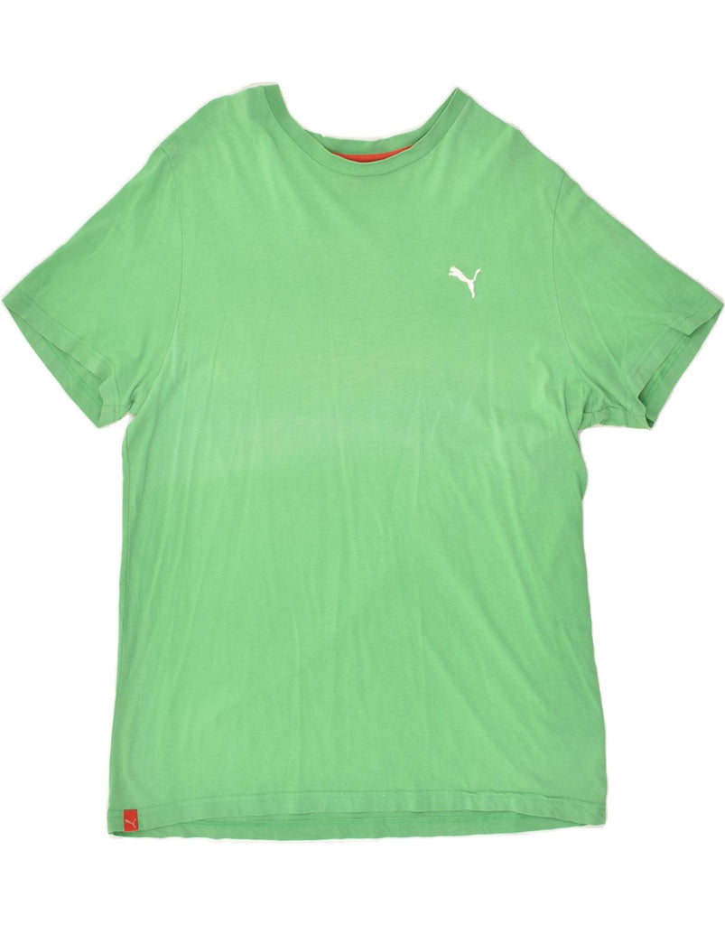 PUMA Mens T-Shirt Top 2XL Green Cotton | Vintage Puma | Thrift | Second-Hand Puma | Used Clothing | Messina Hembry 