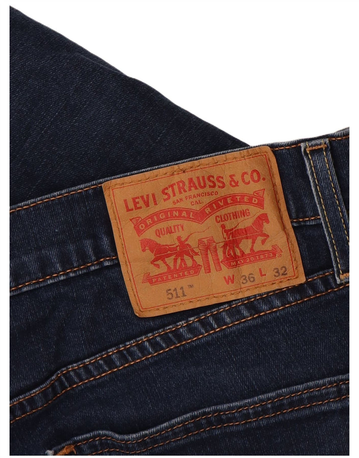 Levi's Mens 511 Slim Jeans W36 L32 Blue Cotton