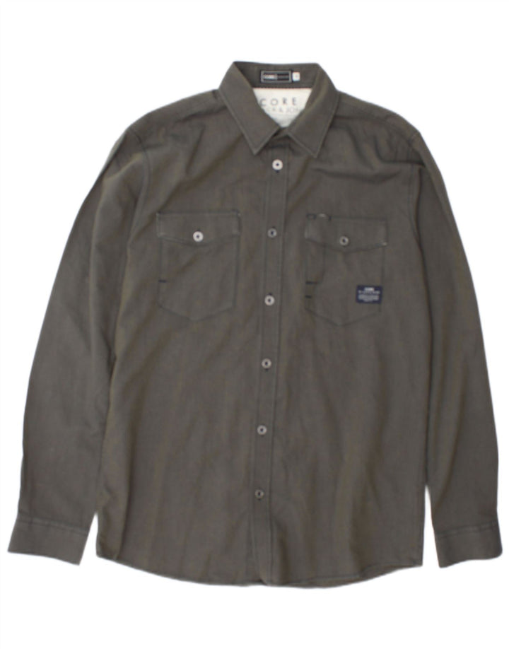 Jack & Jones Mens Shirt Medium Khaki Cotton