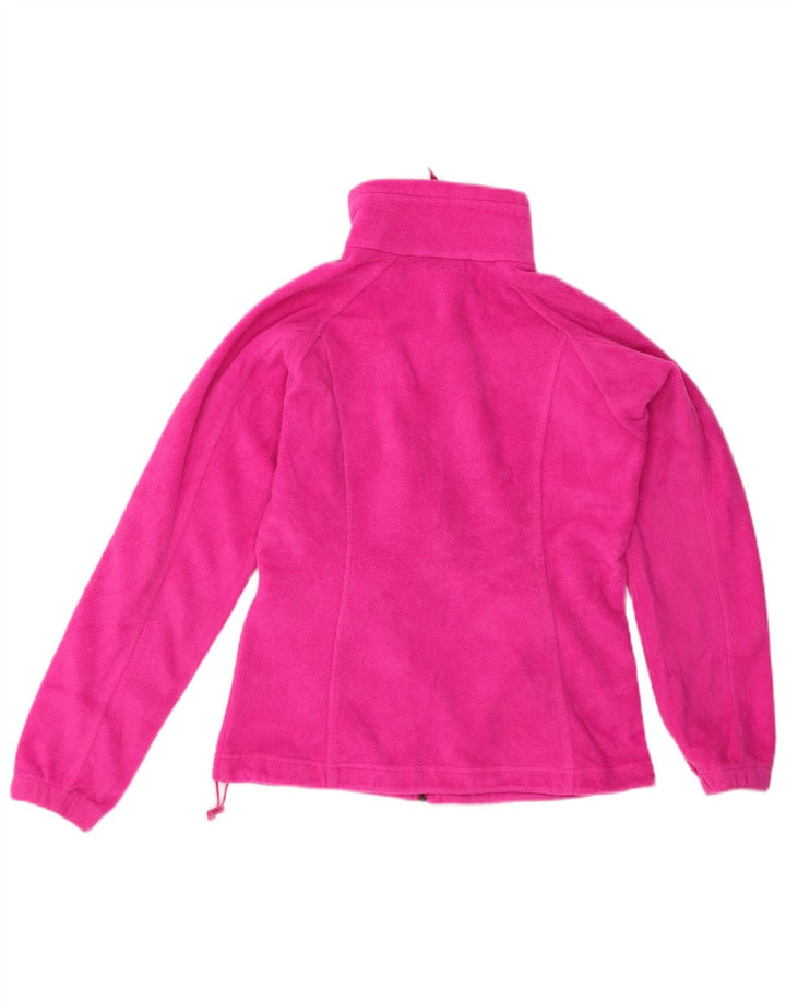 COLUMBIA Womens Fleece Jacket UK 10 Small Pink Polyester