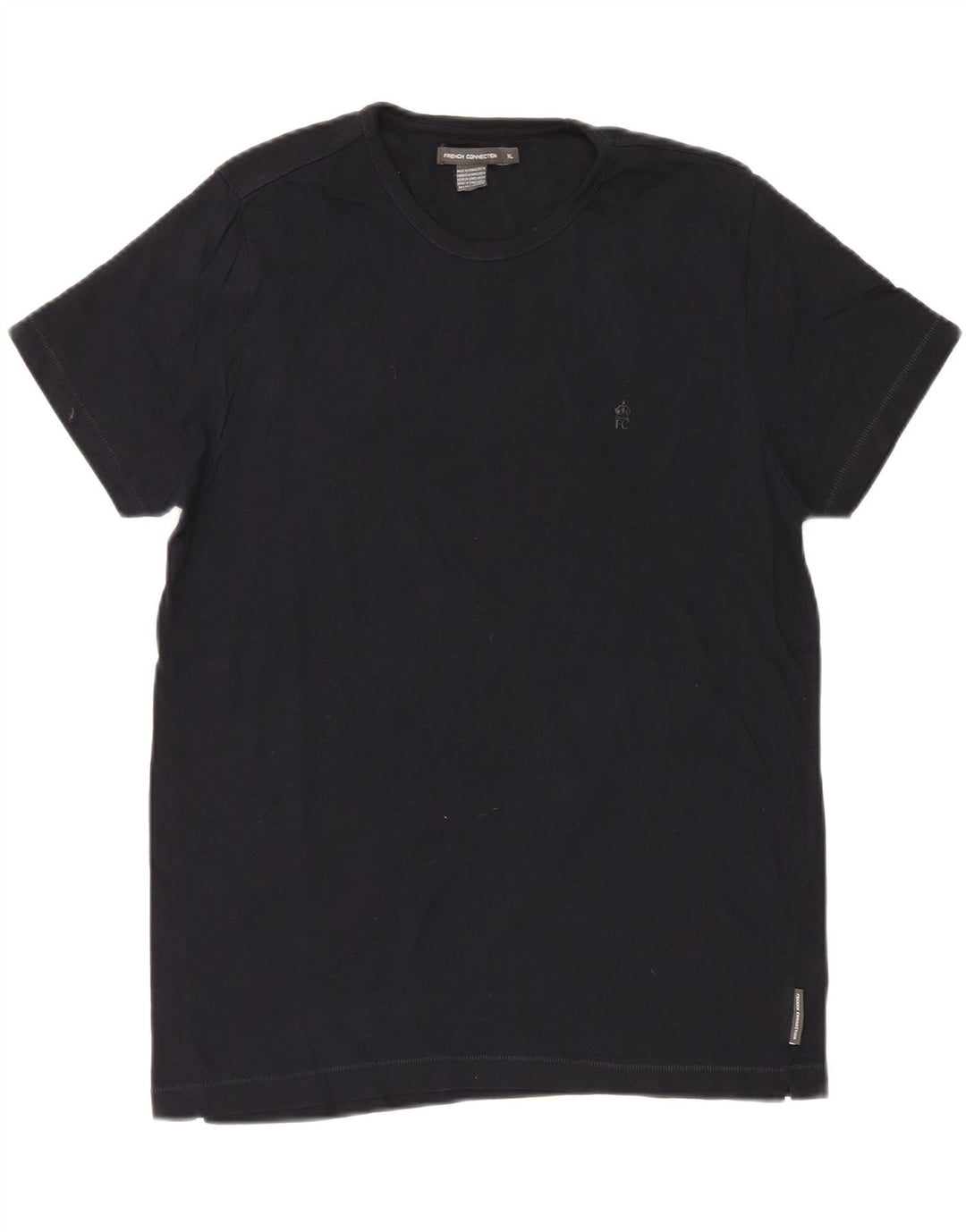 French Connection Mens T-Shirt Top XL Black Cotton
