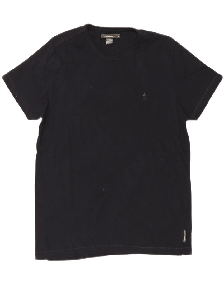 French Connection Mens T-Shirt Top XL Black Cotton