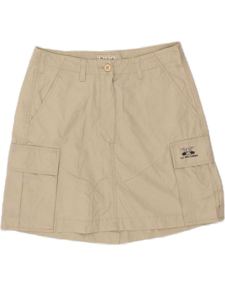 RIFLE Womens Cargo Skirt W30 Medium Beige Cotton Vintage Rifle and Second-Hand Rifle from Messina Hembry 