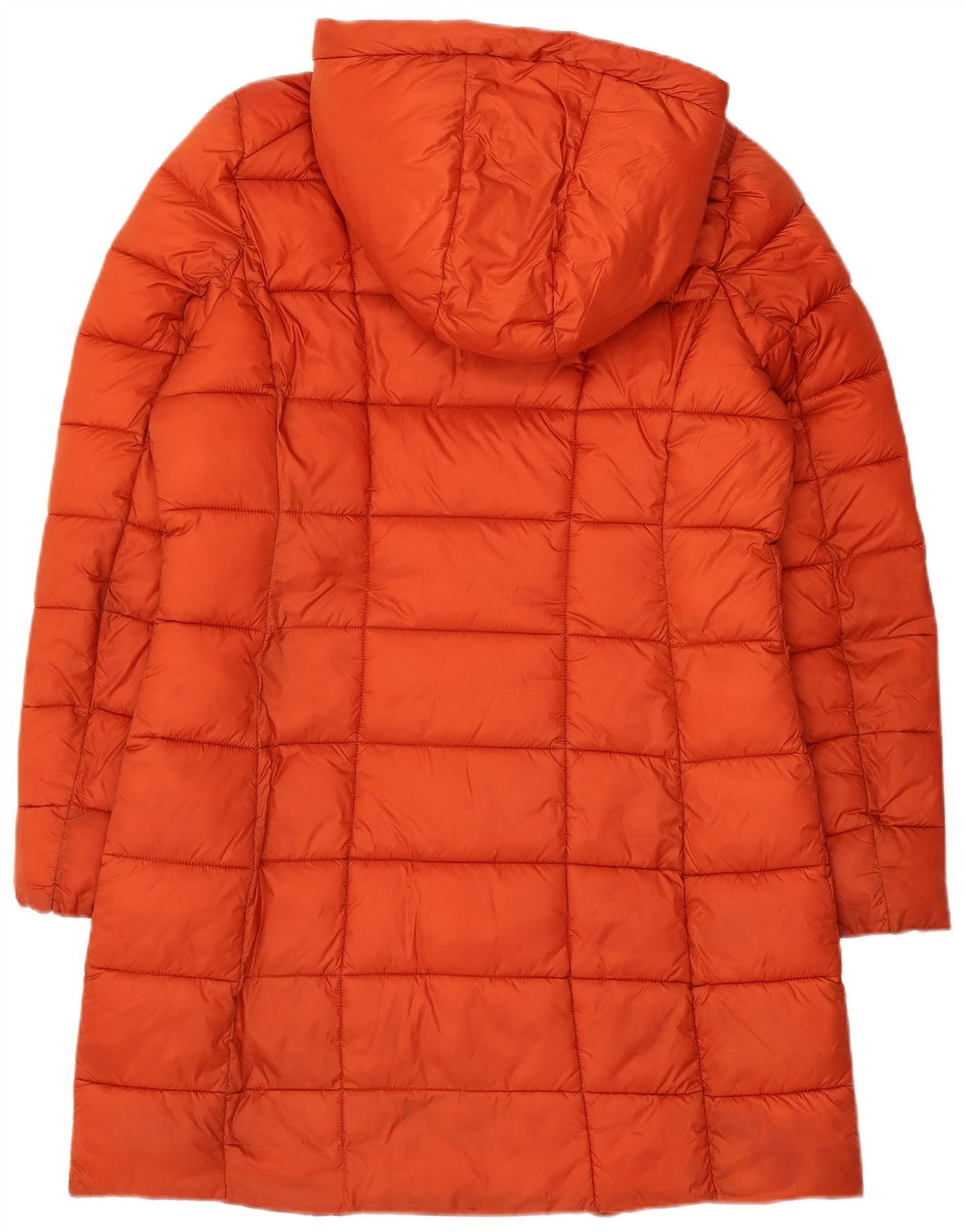 MICHAEL KORS Womens Hooded Padded Coat UK 14 Medium Orange Nylon