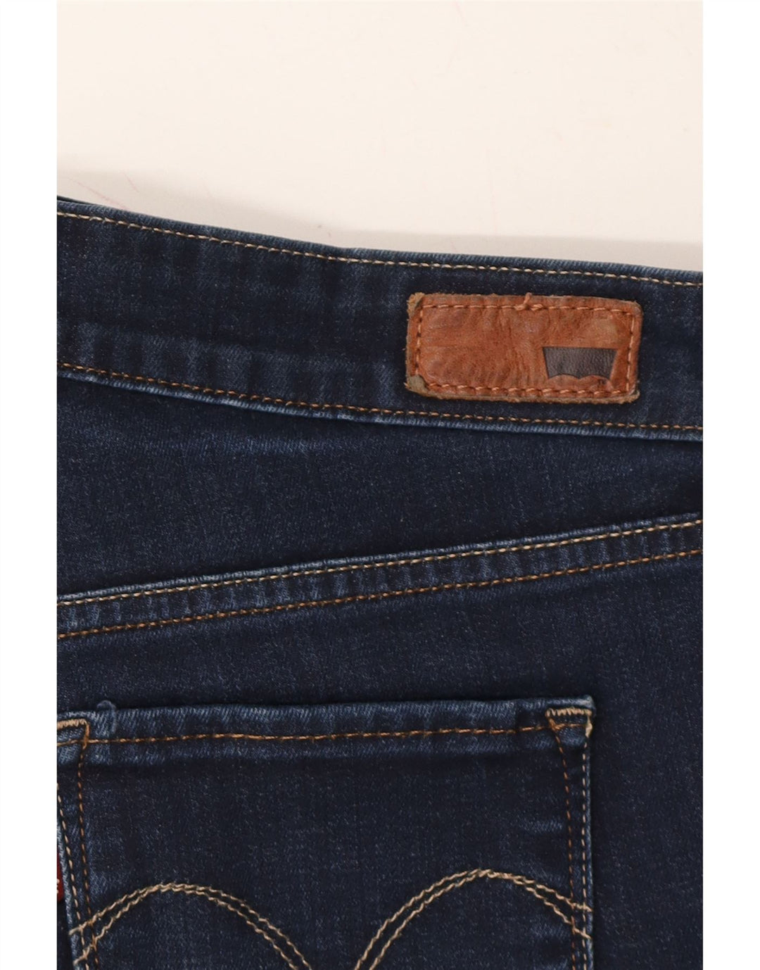 LEVI'S Womens Slight Curve Classic Rise Straight Jeans W29 L34 Navy Blue Vintage Levi's and Second-Hand Levi's from Messina Hembry 