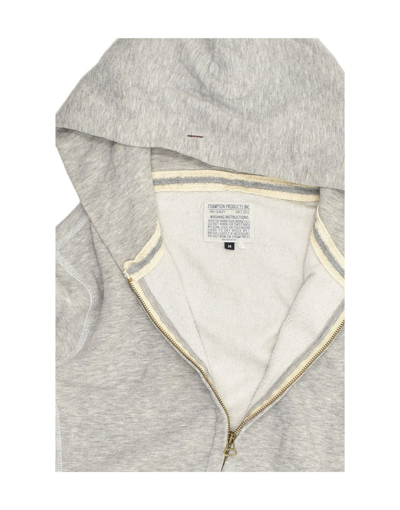 CHAMPION Womens Zip Hoodie Sweater UK 14 Medium Grey Cotton | Vintage Champion | Thrift | Second-Hand Champion | Used Clothing | Messina Hembry 