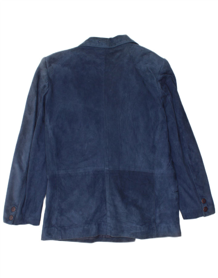 Robrik Womens Suede 2 Piece Skirt Set IT 44 Medium W30  Navy Blue Leather