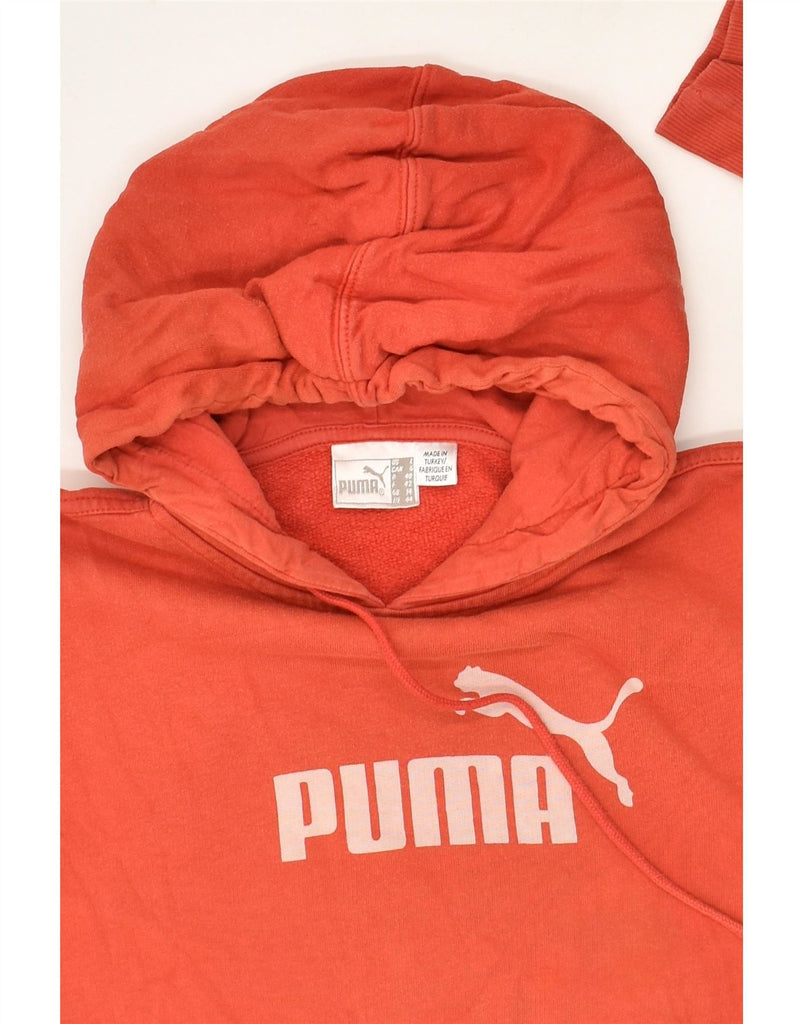 PUMA Womens Graphic Hoodie Jumper UK 14 Large  Red | Vintage Puma | Thrift | Second-Hand Puma | Used Clothing | Messina Hembry 